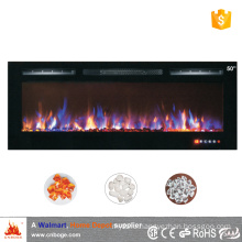 2016 new design 50" master flame wall mount/recessed electric fireplace heater with touch panel